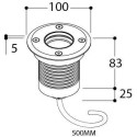 TAL MINI OBO ROUND LUXEON M WC CLEAR GLASS inbouwlamp