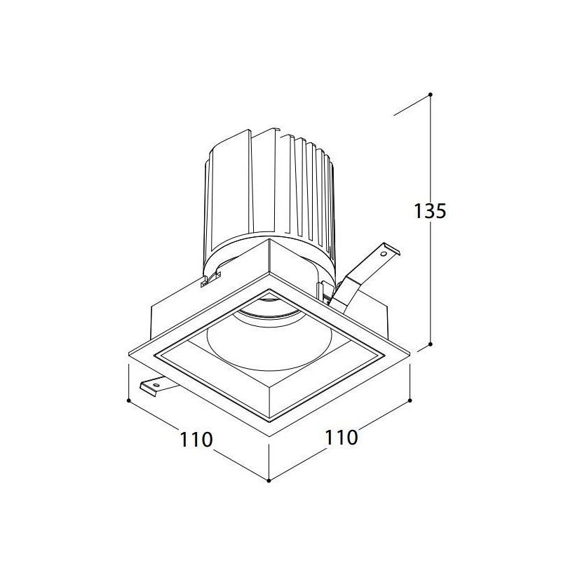 TAL MIX 26W SQUARE inbouwspot