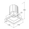 TAL MIX 26W SQUARE spot encastrable