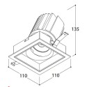 TAL MIX 26W SQUARE FLEX inbouwspot