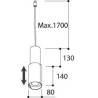 TAL NELSON SUSPENDED M10 MAINS DIMM suspension lamp