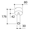 TAL NOBEL ELBOW BASE 1 CI MAINS DIMM ceiling lamp