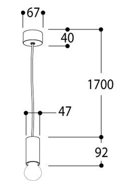 TAL NUTS SUSPENSION E27 hanglamp