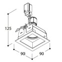 TAL QUAD 1 ORIENTABLE GU10 TORSION inbouwspot