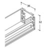 TAL LIGHTING SURFACE TRACK 3F - 2000MM