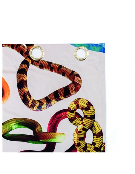 Seletti Toiletpaper Rideau - Snakes Blanc