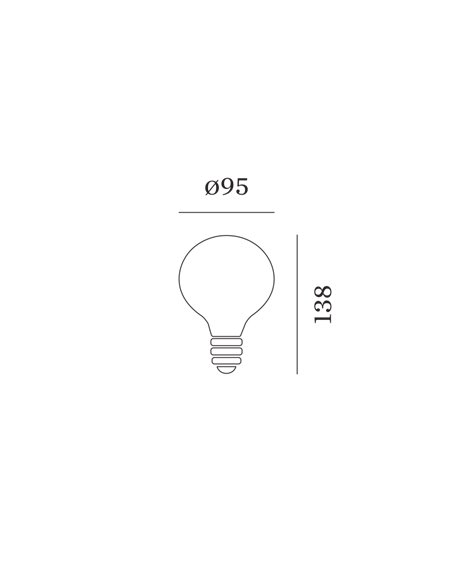 Wever & Ducré 2700K | E27 G95 LED Lamp 1000lm
