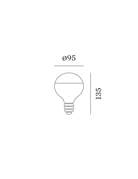 Wever & Ducré LAMP G95 LED 2700K MIRROR SILVER E27 6W CRI90 500 lm PHASE-CUT DIM Accessoire