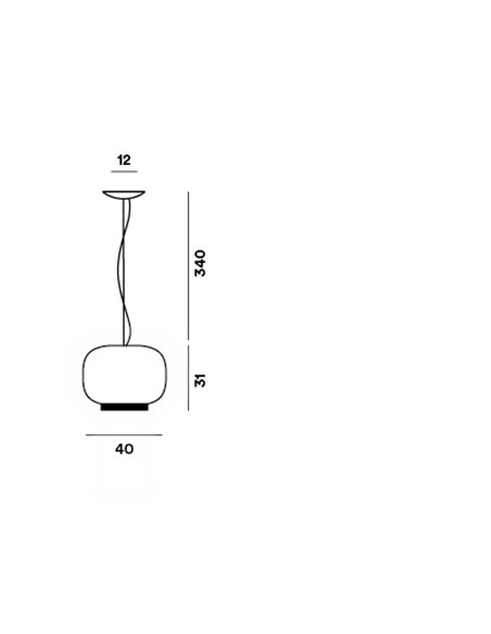 Foscarini Chouchin Reverse 1 Led Dimmable suspension lamp