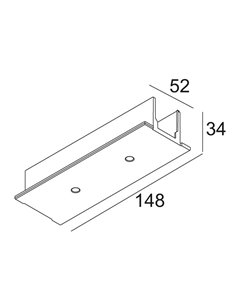 Delta Light TRACK 3F DIM IN RECESSED COVER MIDDLE SUPPLY