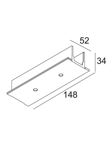 Delta Light TRACK 3F DIM IN RECESSED COVER MIDDLE SUPPLY