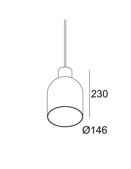 Delta Light MANTELLO GLASS L1523 E27 AMBER Lampe a suspension