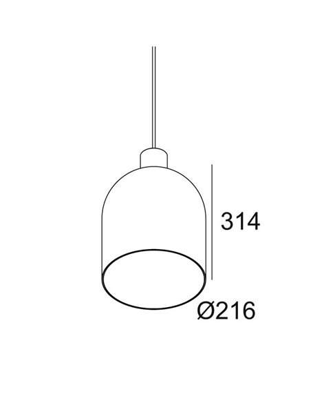 Delta Light MANTELLO GLASS L2231 E27 AMBER Suspension lamp