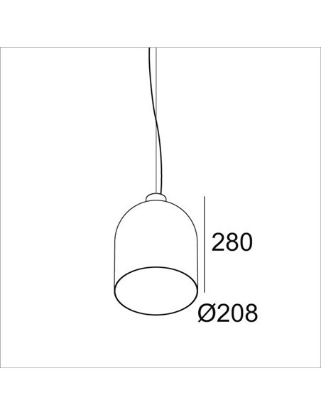 Delta Light MANTELLO L2028 E27 Suspension lamp
