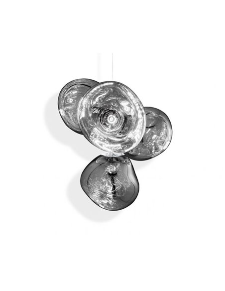 melt led chandelier small chrome 3