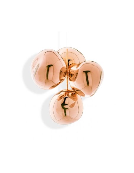 melt led chandelier small copper 2