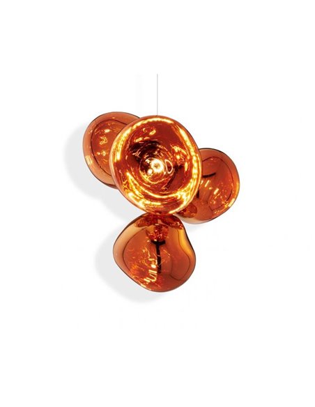 melt led chandelier small copper 3