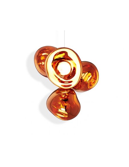 melt led chandelier small copper 4