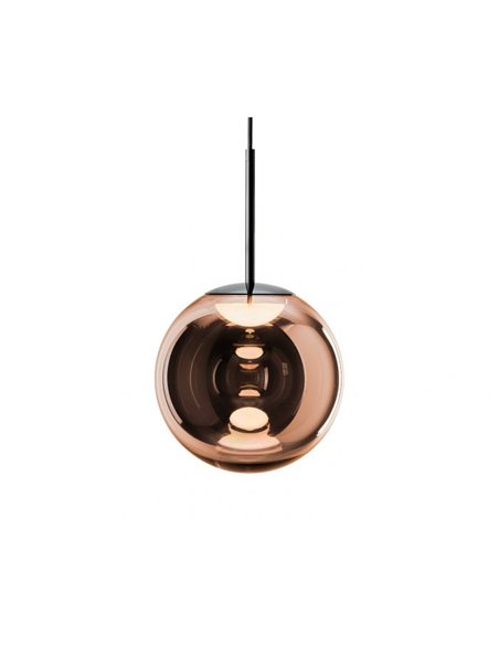 globe pendant 25cm copper