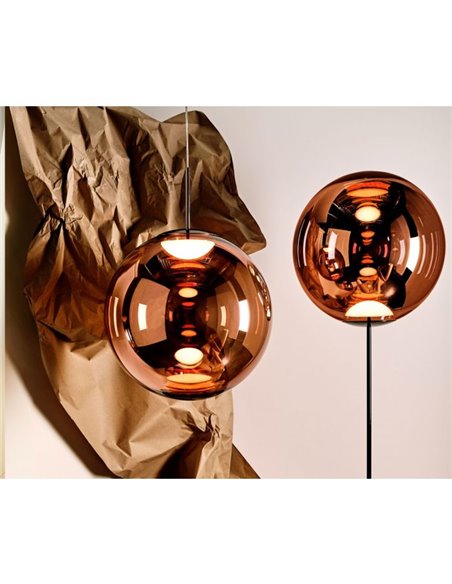 globe pendant 25cm copper 3