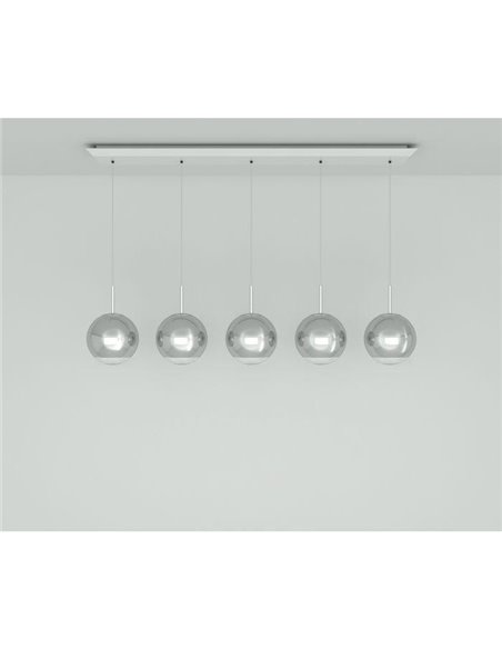 Tom Dixon Mirror Ball 25Cm Linear Led hanglamp
