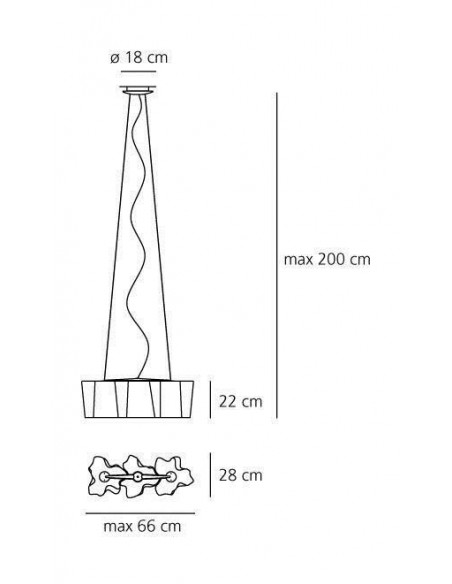 Artemide Logico Mini suspended lamp 3 in linea