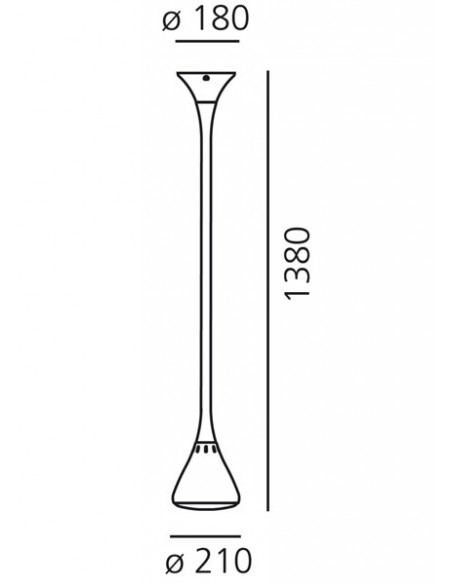 Artemide Pipe Led Suspension White Integralis lampe a suspension
