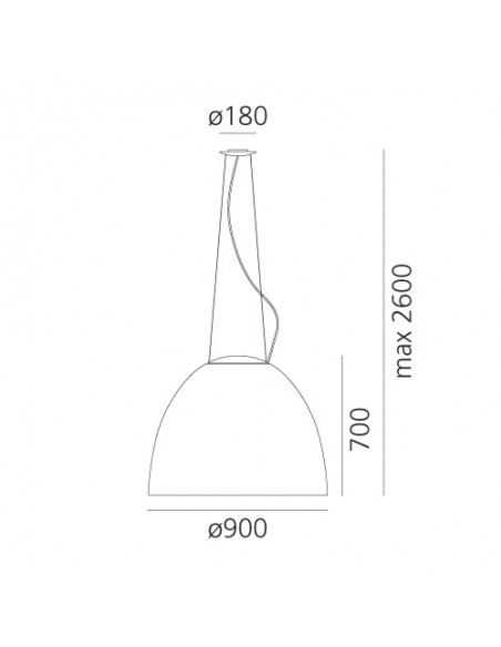 Artemide Nur 1618 White Integralis suspension lamp