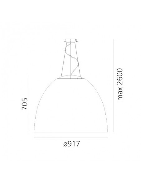 Artemide Nur 1618 Acoustic White Integralis lampe a suspension