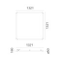 Artemide Alphabet Of Light Square 120 Semi-Recessed Plafondlamp / Wandlamp