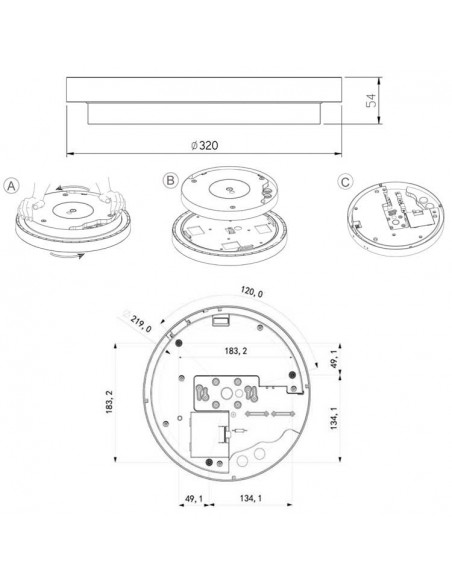 Integratech Disc plafondlamp sensor