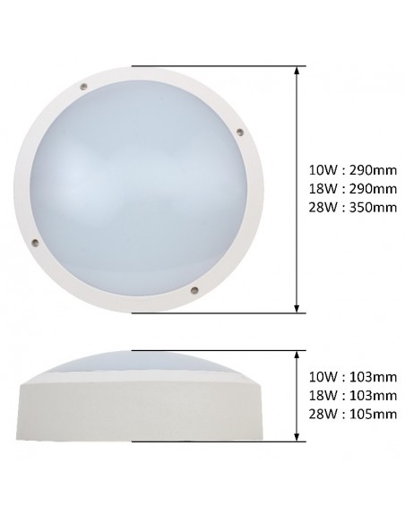 Integratech LED armatuur Sola IK10 sensor+nood Deckenlampe