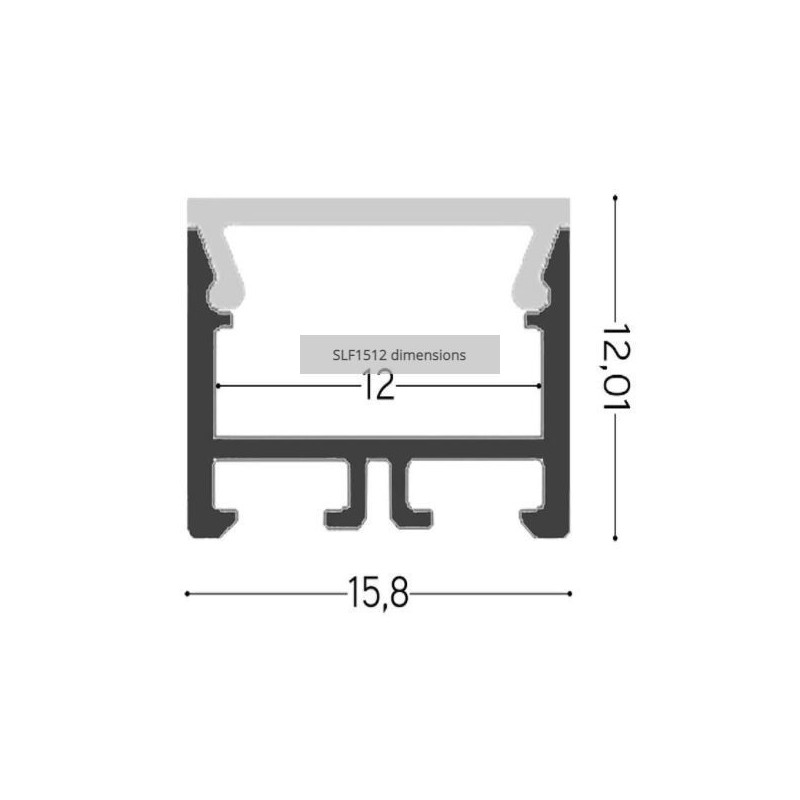 Integratech Profile SL Flat 15x12 3m black cover incl. acc.