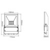 Integratech LED floodlight QT 50W PIR