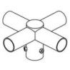 Integratech Streetlight adapter 4x 60mm dark grey RAL9022