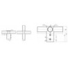 Integratech Streetlight adapter 4x 60mm dark grey RAL9022