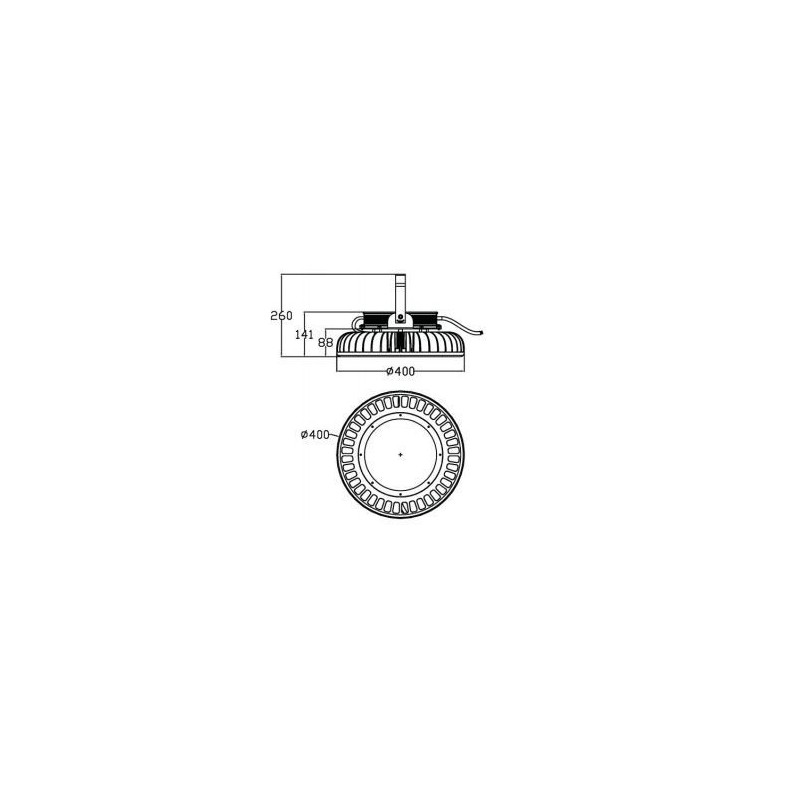 Integratech Klokarmatuur PHB 240W IP65 dimbaar 1-10V