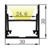 Integratech LED profile PL3030 Complete kit