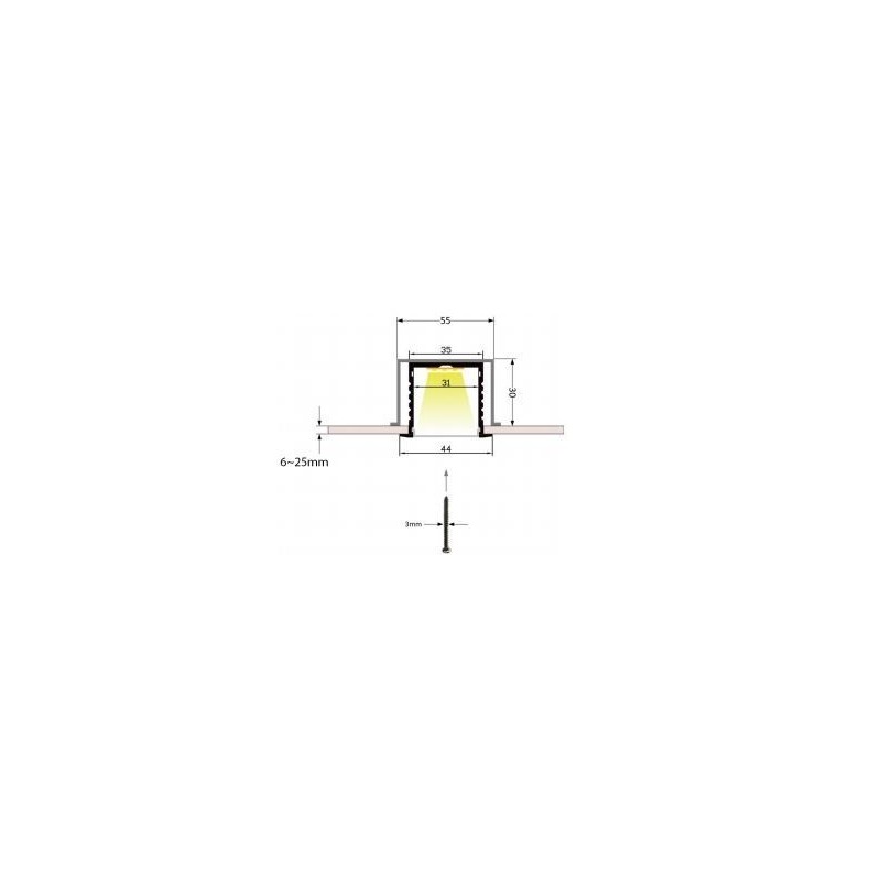 Integratech Support encastré profil RPL3535