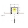 Integratech Recessed bracket profile RPL3535