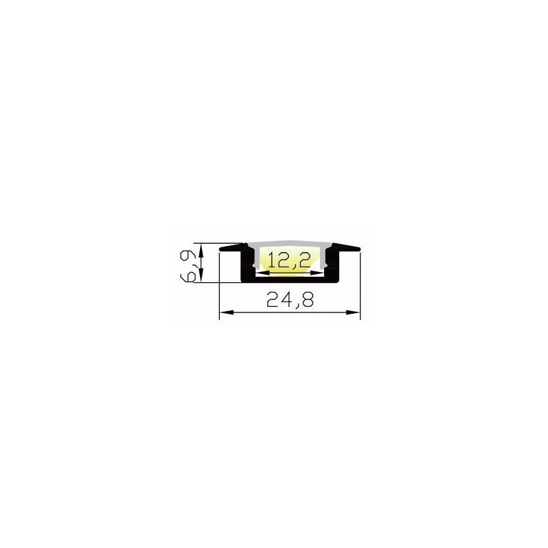 Integratech profil LED encastré RSL7 Kit complet