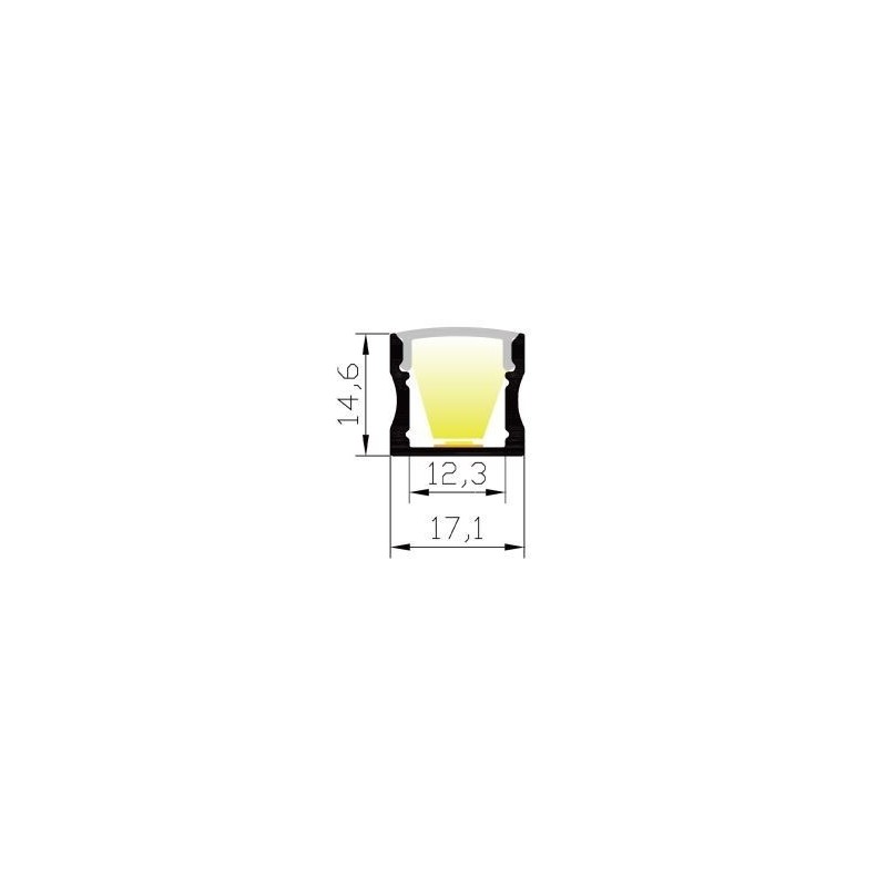 Integratech LED profile SL15 Complete kit