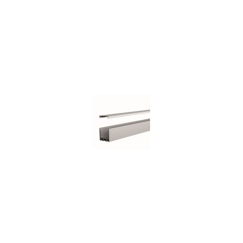 Integratech Profile SL Flat 25x25 alu 2m milky cover incl. acc