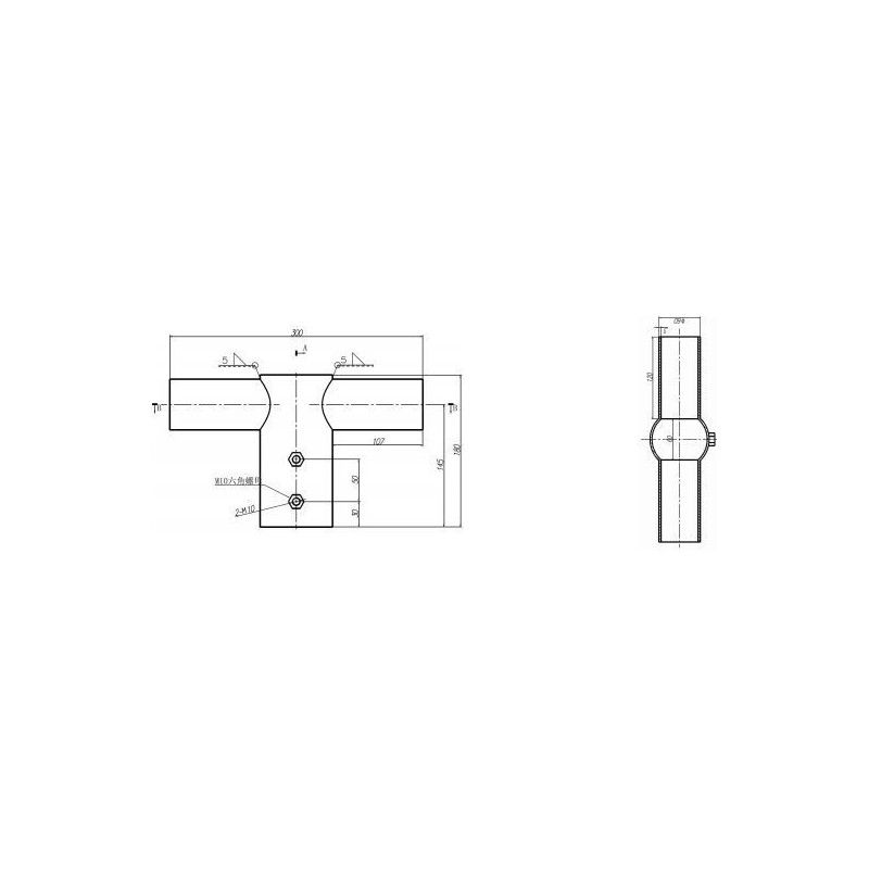 Integratech Streetlight adaptateur 2x 60mm