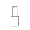 Integratech Streetlight adaptateur 60/80mm light grey (RAL9022)