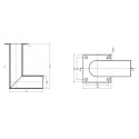 Integratech Streetlight muurbeugel L 60mm