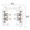 Integratech Rail universel triphasé dim 7p 3m