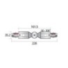 Integratech Coude flexible pour rail universel 3ph 7p