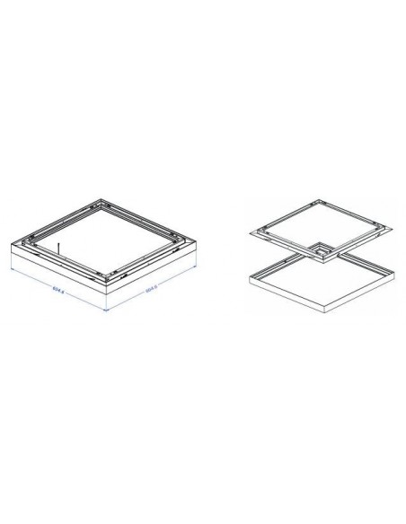 Integratech Surface frame LEDpanel 60x60