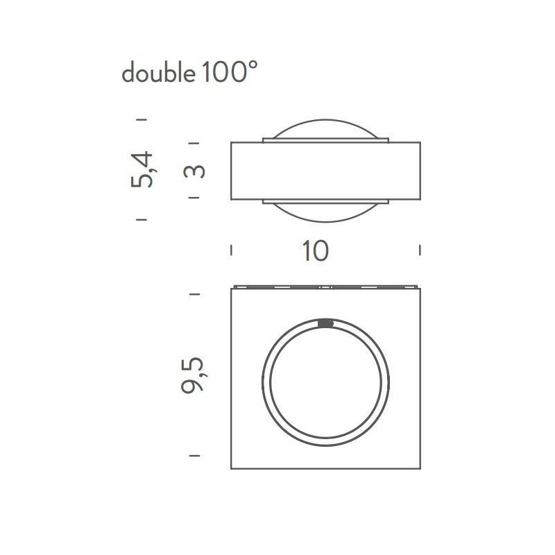 Nemo Fix double 100° Wandlamp